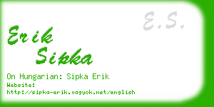 erik sipka business card